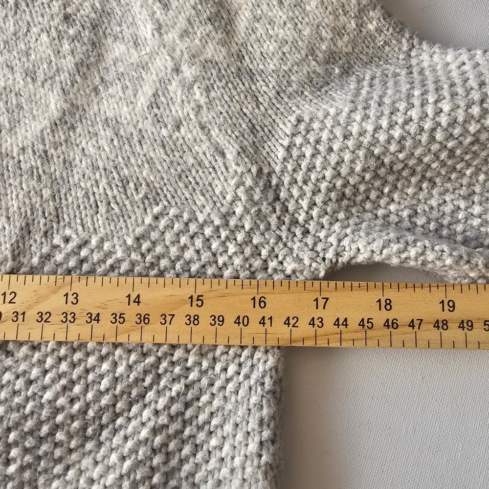 Marine Layer Fair Isle Knit Pullover Sweater Wool Blend Light Gray Women's XS - Picture 7 of 9